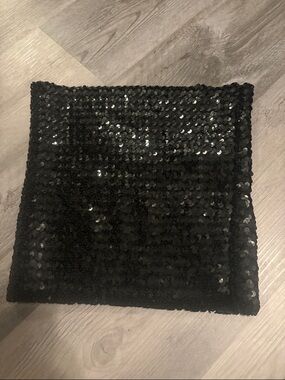 Vintage Black Sequin Fashion Tube Top M/L